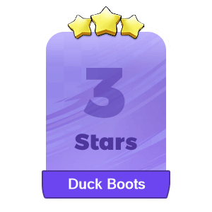 MMOJUGG Monopoly Go Duck Boots 3 Stars-S15-1 Details View of Item Function and Use
